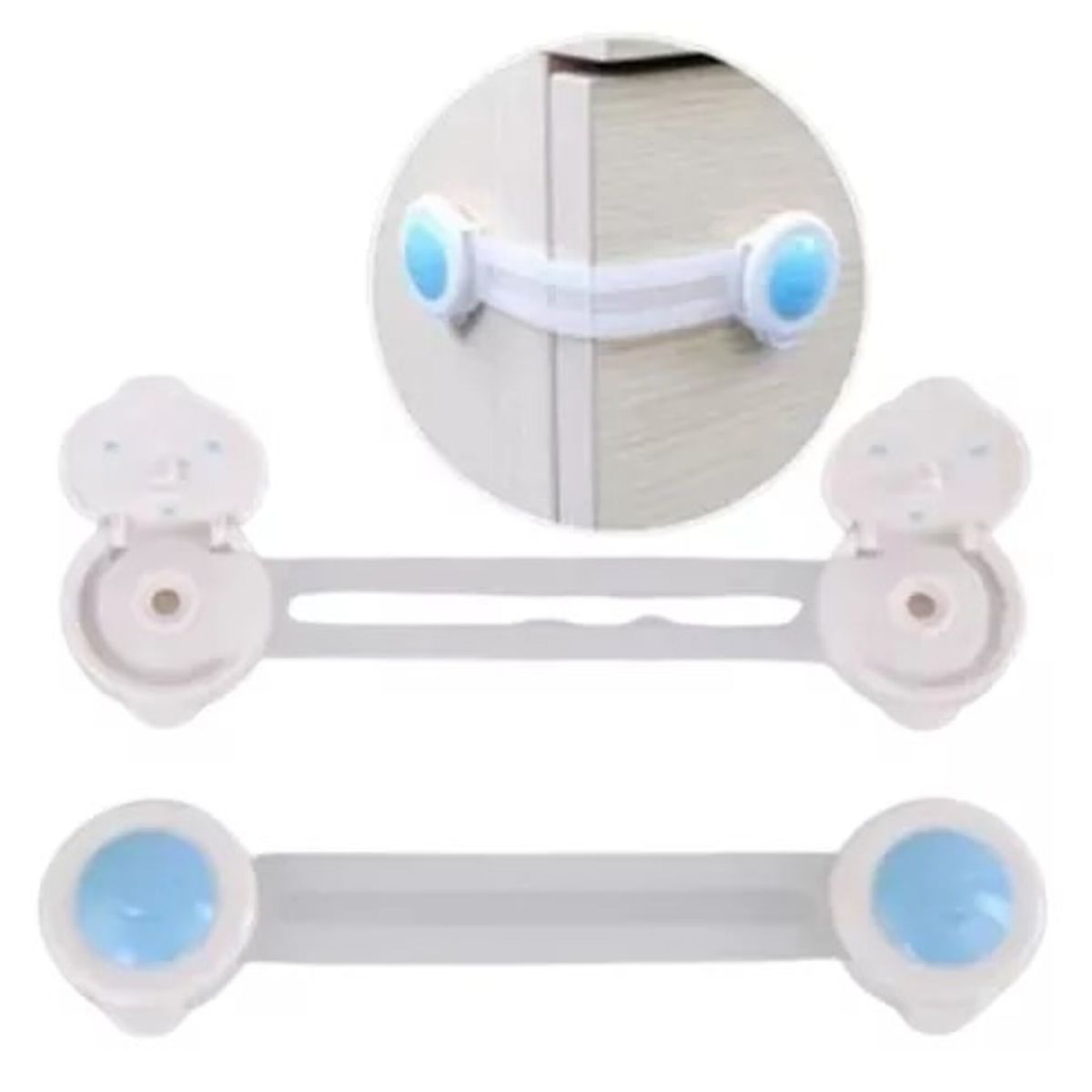 GENERICO - Pack 2 Set Bloqueo Traba Puertas Cajon Bebe Rosado (4 Uds)