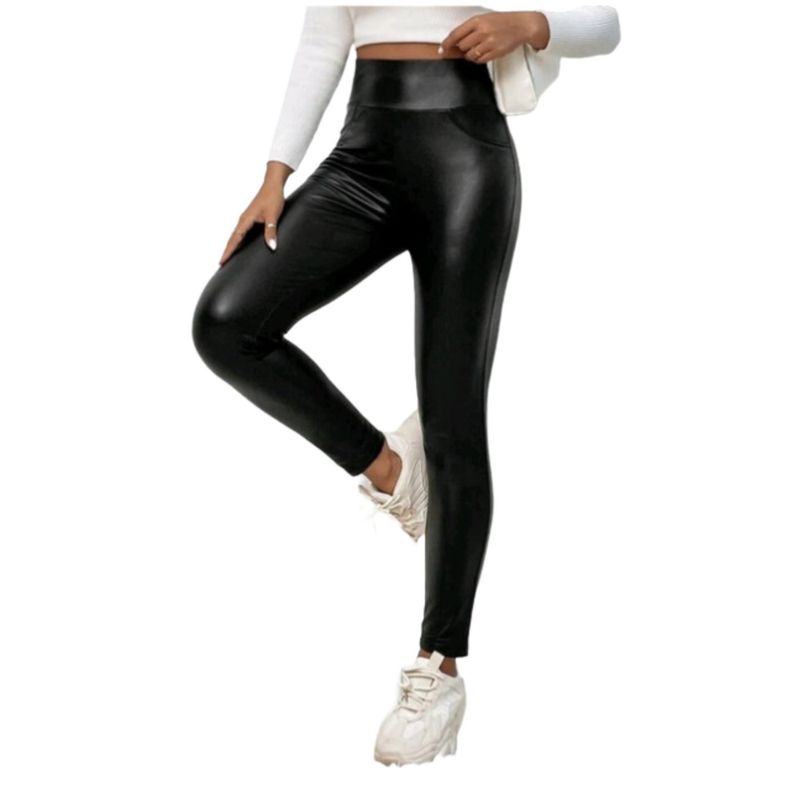 MPROPIA - Pantalón Calza Eco Cuero Leggins Pretina Alta 1002