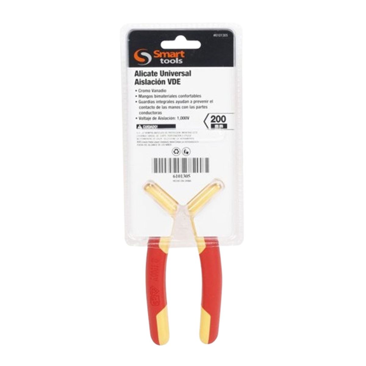 SMART TOOLS - Alicate Universal Aislación Vde Smart Tools - 1000v / 8 PuLG