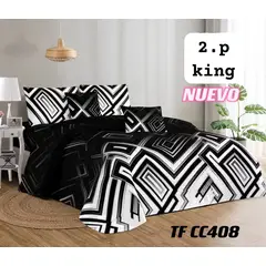 GENERICO - Cobertor Tipo Quilt de Verano / Cubrecamas 2 Plazas 408