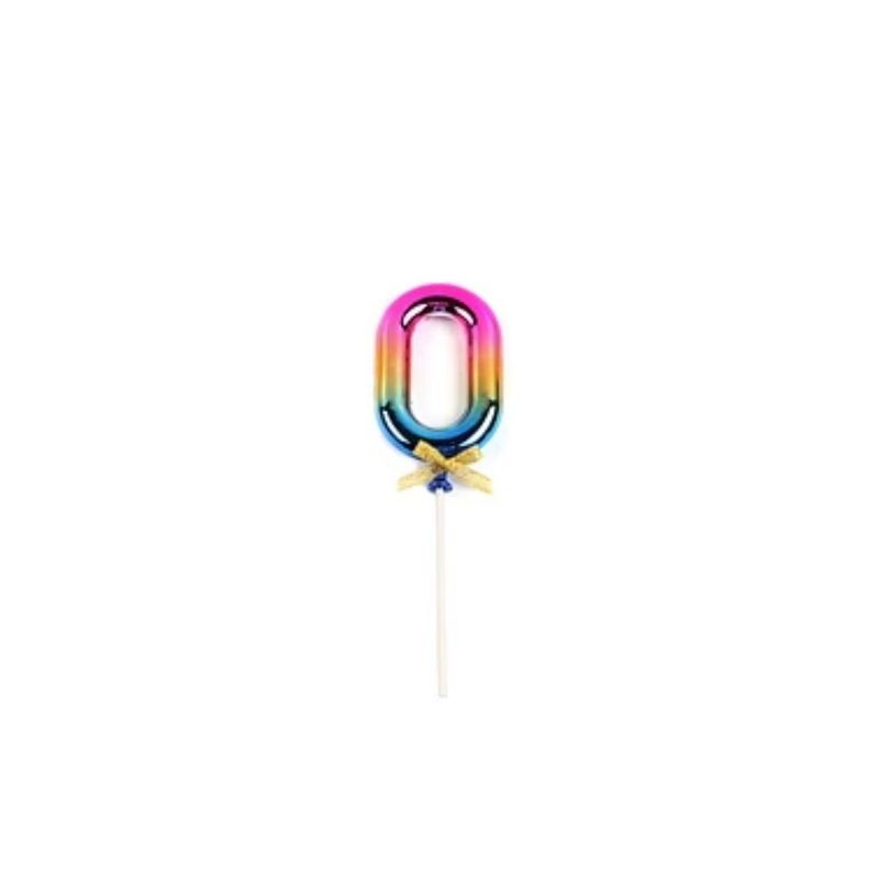 GENERICO - Topper Número 0 multicolor 20cm