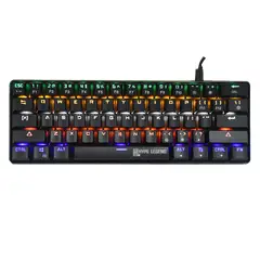 HYPE LEGEND - Teclado Mecanico Rebel Switch Azul 60% Color Negro Inglés