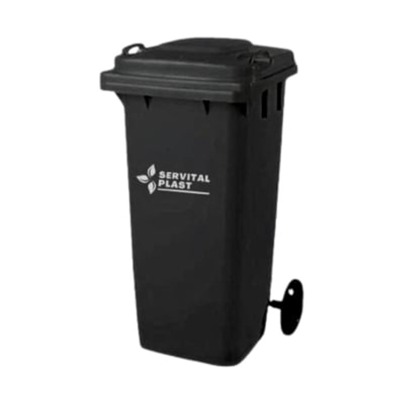 GENERICO - Basurero Contenedor de basura 120 Lts Gris Oscuro