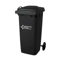 GENERICO - Basurero Contenedor de basura 120 Lts Gris Oscuro