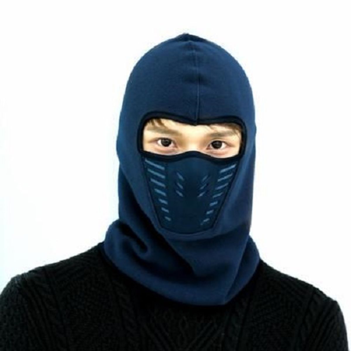 GENERICO - Mascara pasamontaña polar termica bicicleta moto Color Azul