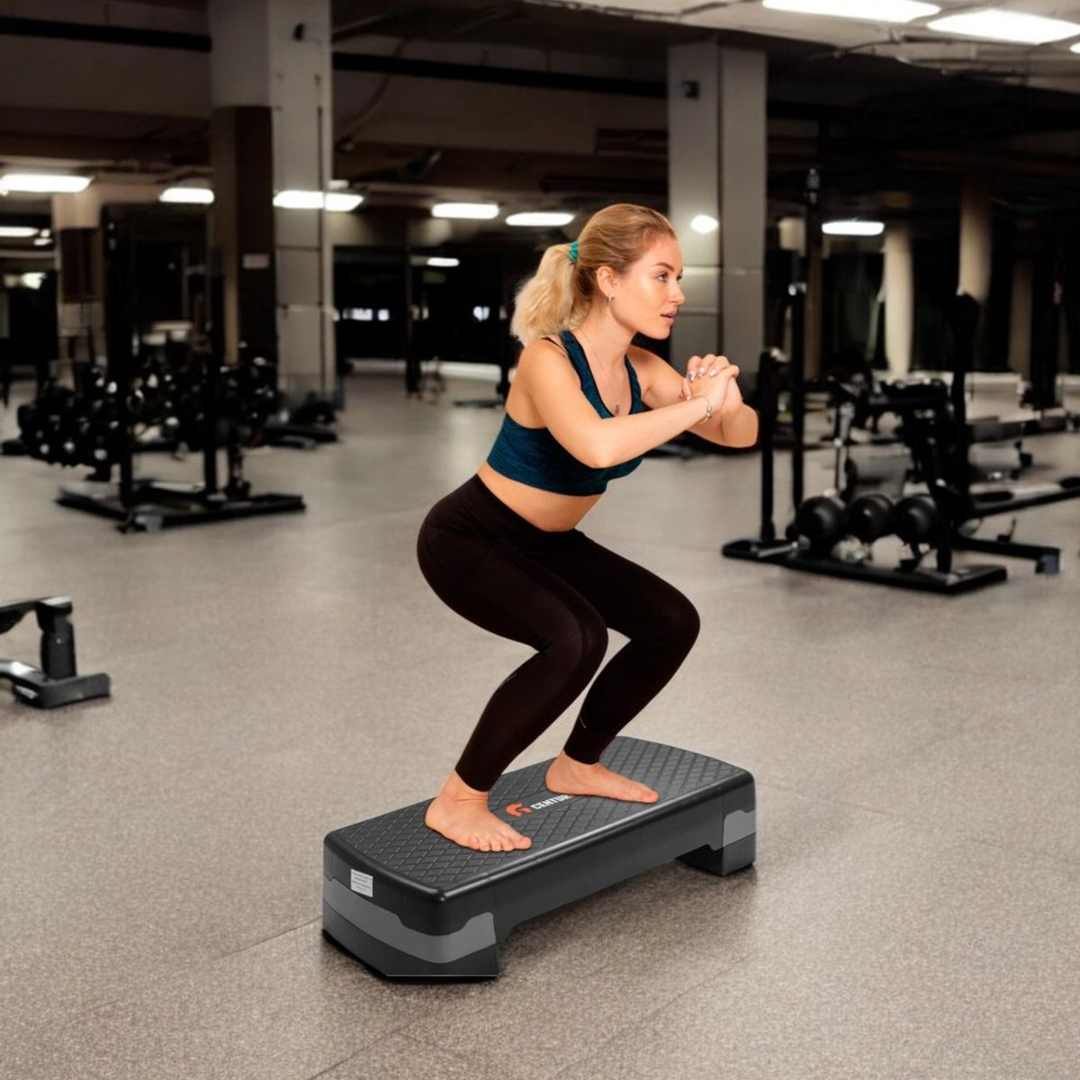 CENTURFIT - Step Aerobico Regulable Ajustable Antideslizante 2 Niveles