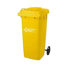 GENERICO - Basurero Contenedor de basura 120 Lts Amarillo