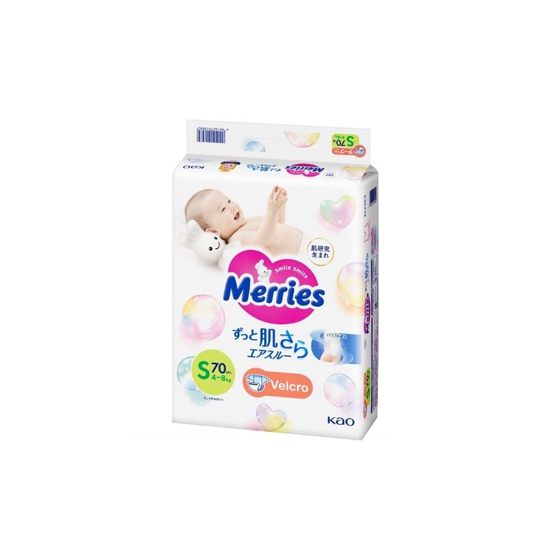 MERRIES - Pañales Merries Velcro S 70 Pcs Super Jumbo