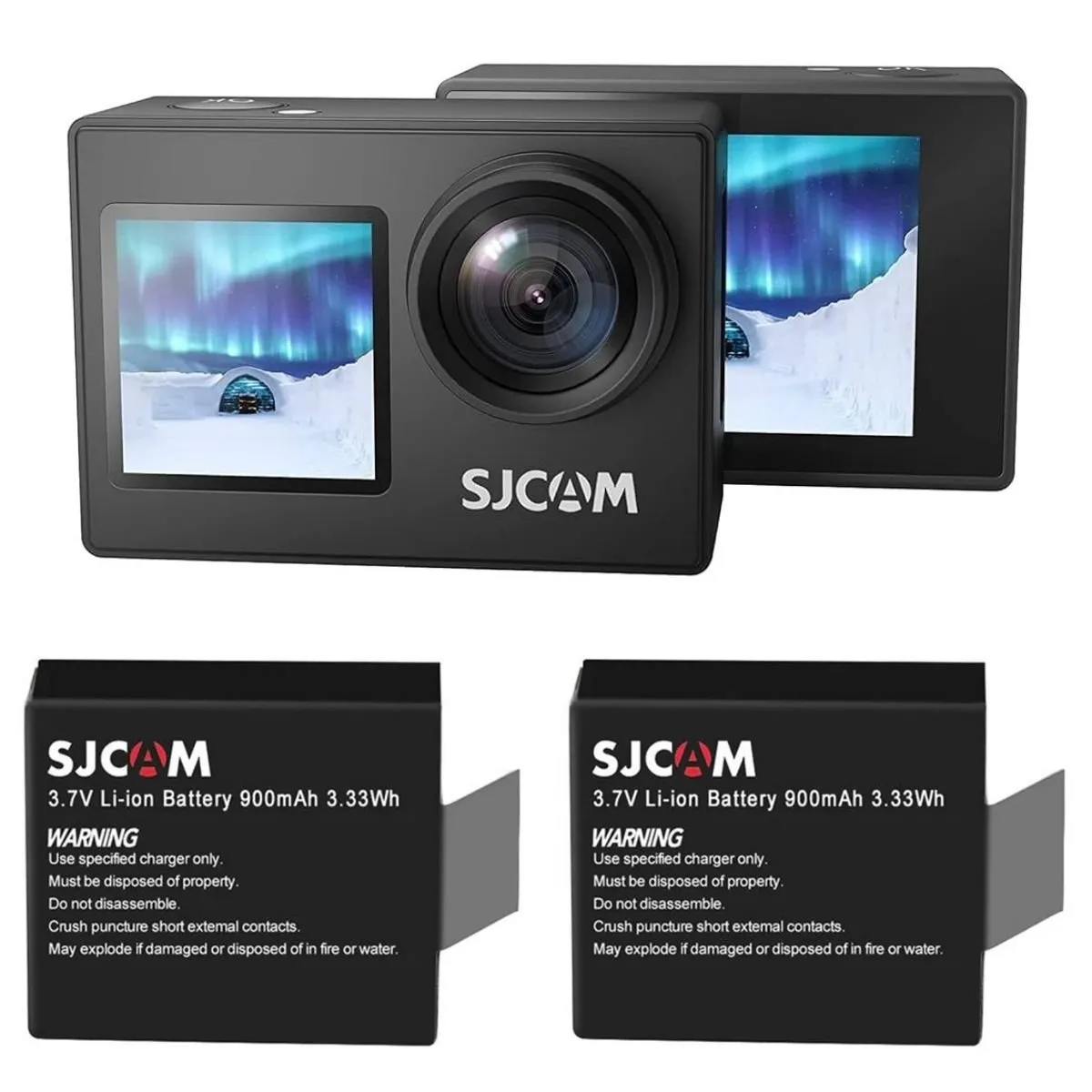 SJCAM - Pack Cámara SJ400 SJCAM Dual Screen más 2 Baterías