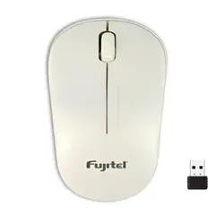FUJITEL - Mouse Inalámbrico Ultra Silencioso 1200DPI Blanco - Blanco