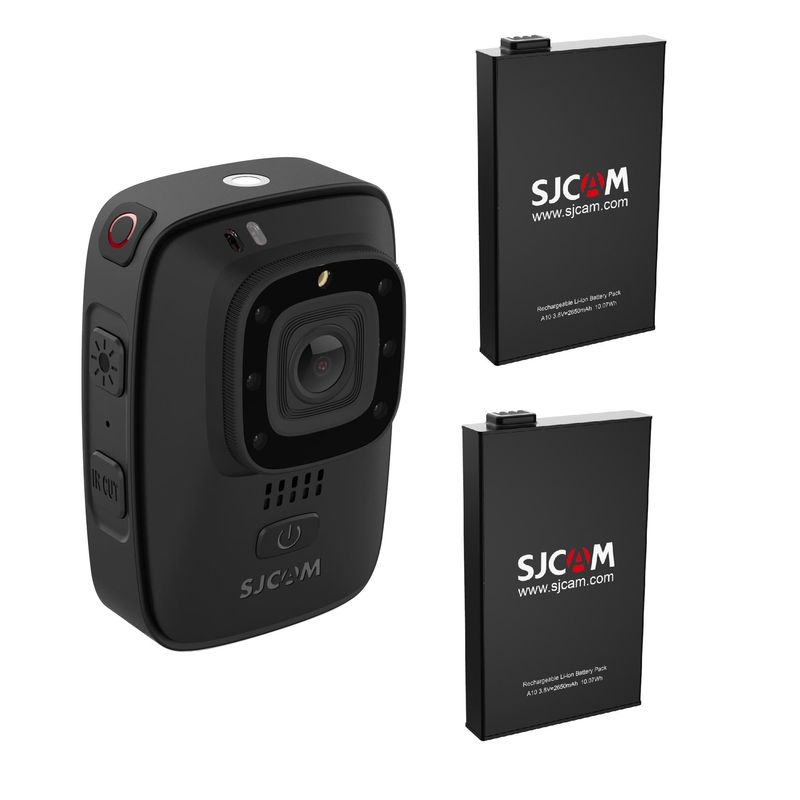 SJCAM - Cámara de Accion de cuerpo SJCAM A10 visión Nocturna 2 baterias