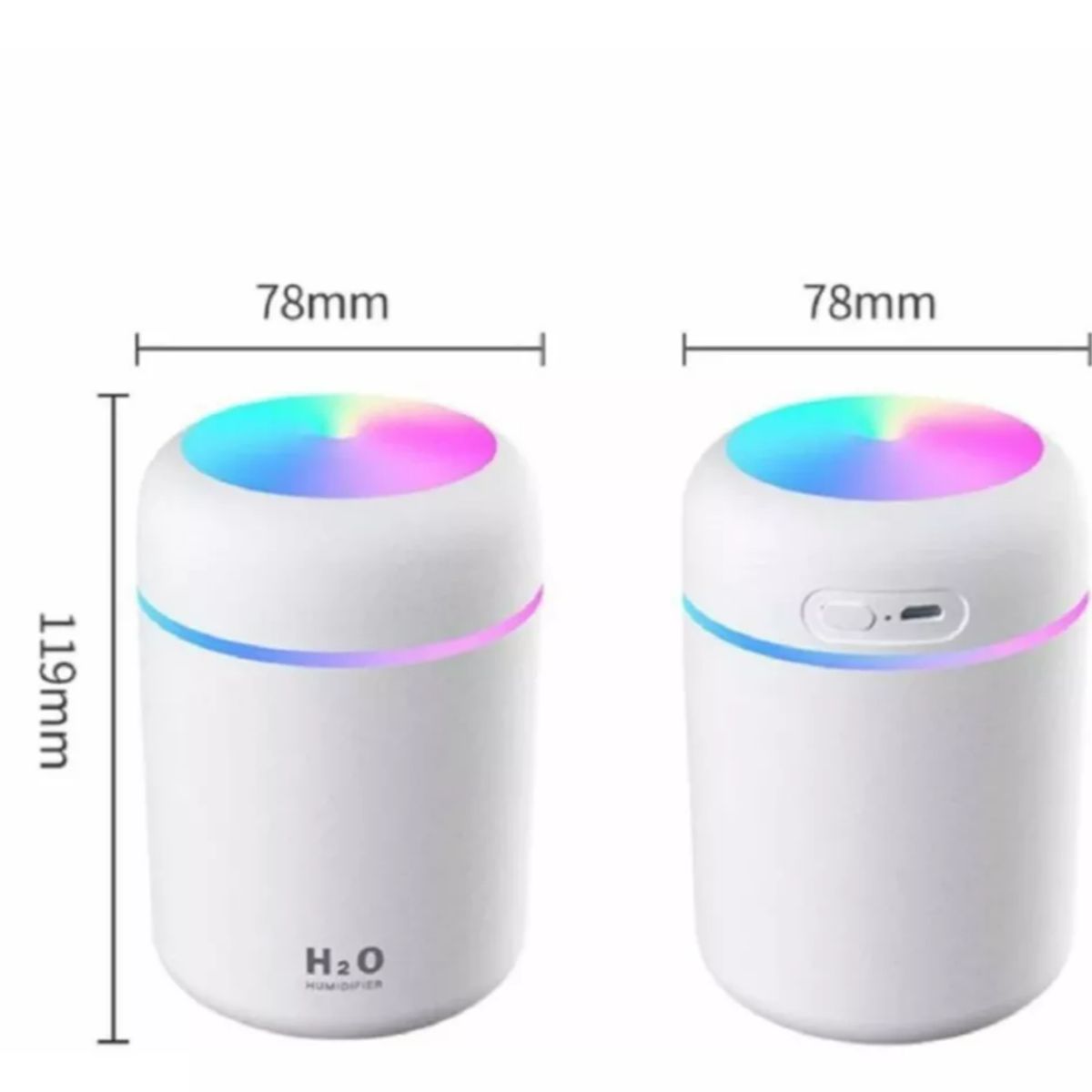 GENERICO - Humidificador Difusor De Aire Luz Led Rgb Usb Ultrasonico