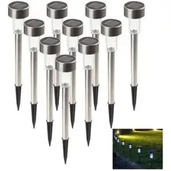 ROZENBERG SPA - Set 15 Focos Faroles Solares Led Con Estaca Para Jardin