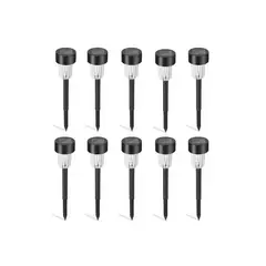 IMPORTCLICK - Pack 10 Estacas Focos LED Solar Jardín Exterior Negro