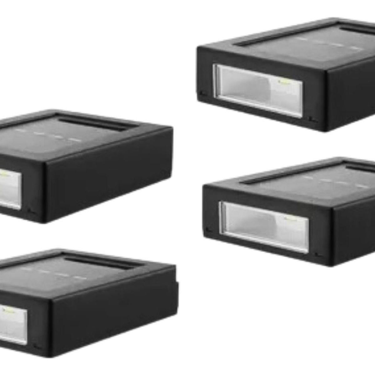 IMPORTCLICK - Pack 4 Focos Muro Aplique Led Solar Jardín 10x3x7 CM