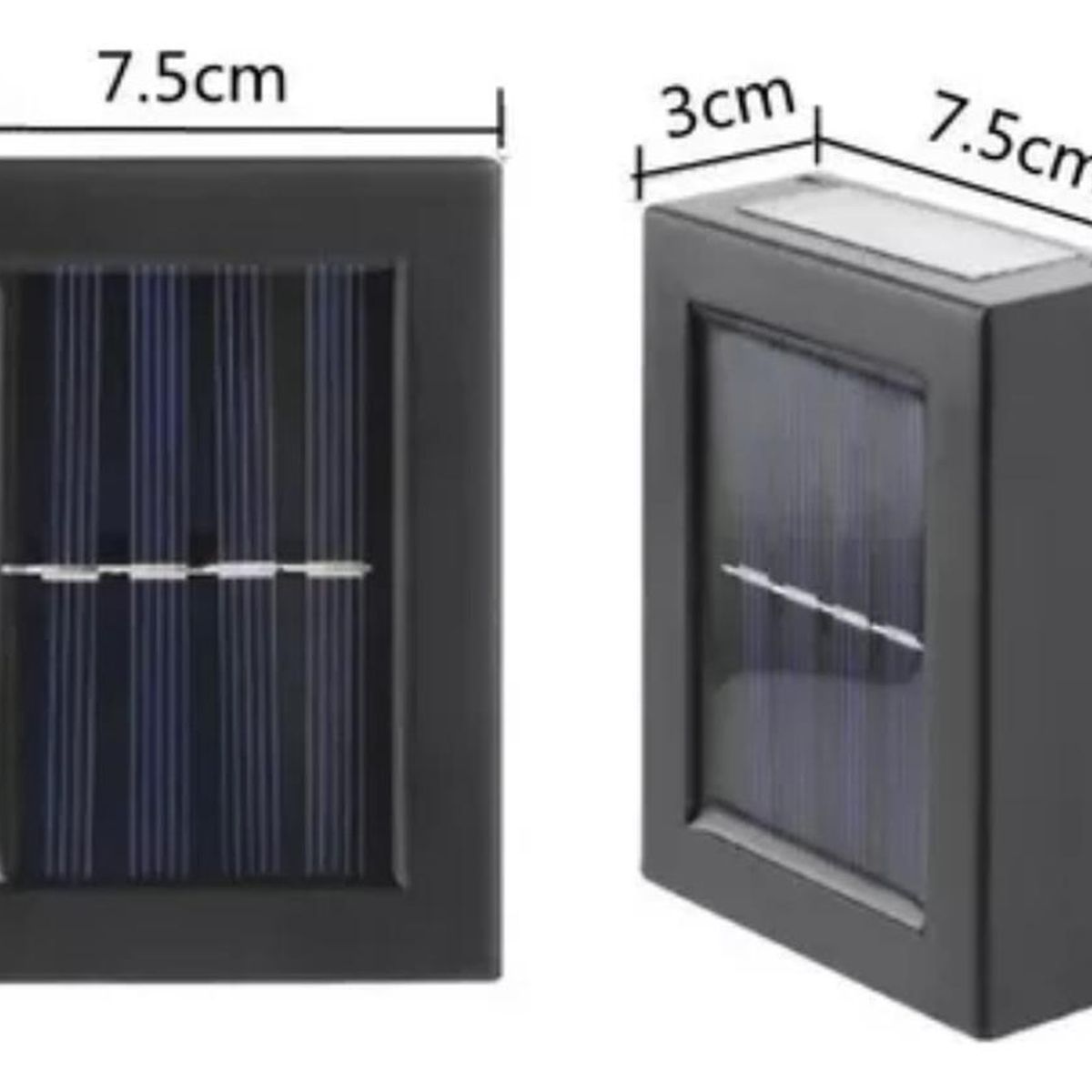 IMPORTCLICK - Pack 4 Focos Muro Aplique Led Solar Jardín 10x3x7 CM