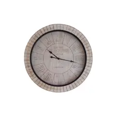 GENERICO - RELOJ MURAL 80 CM ESTILO VINTAGE MADERA DECAPADO OLD -TOWN