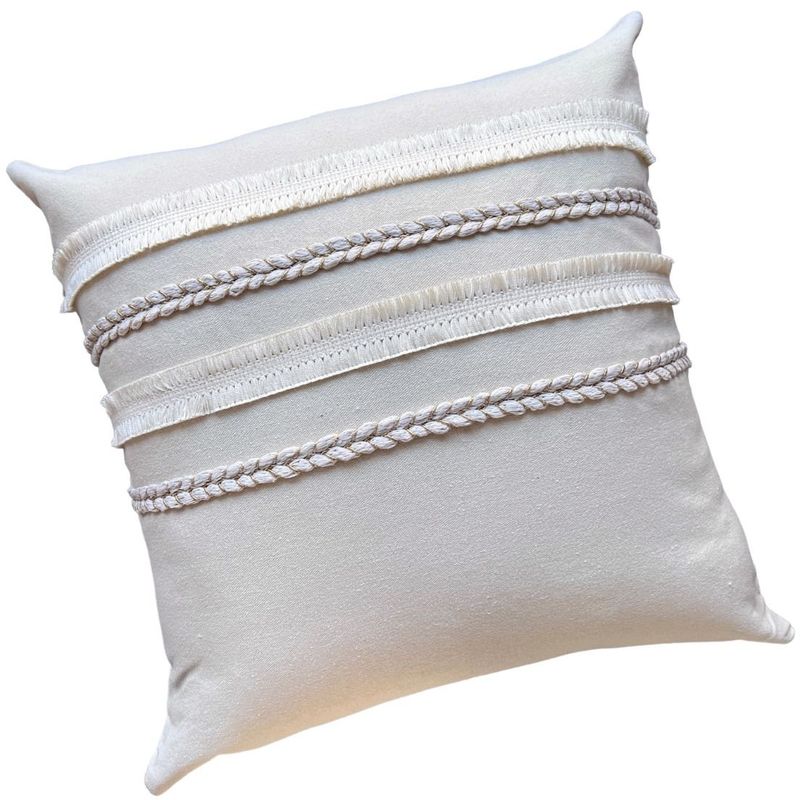 MANDIRHOME - Funda de Cojín Aurora 2.0 Crudo Cuadrada