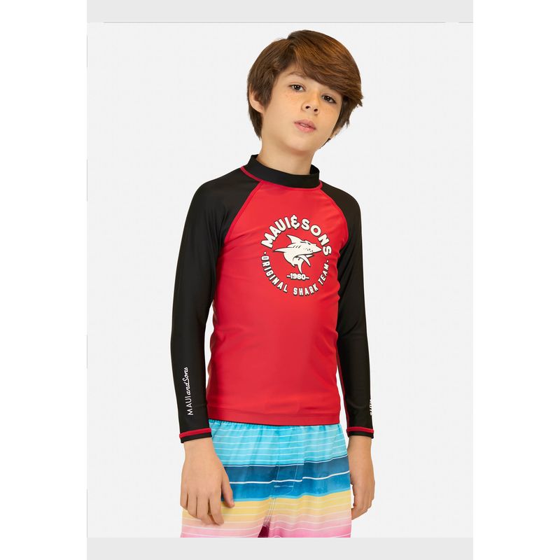 MAUI AND SONS - Polera UVP Oversy Rojo Niño Maui And Sons