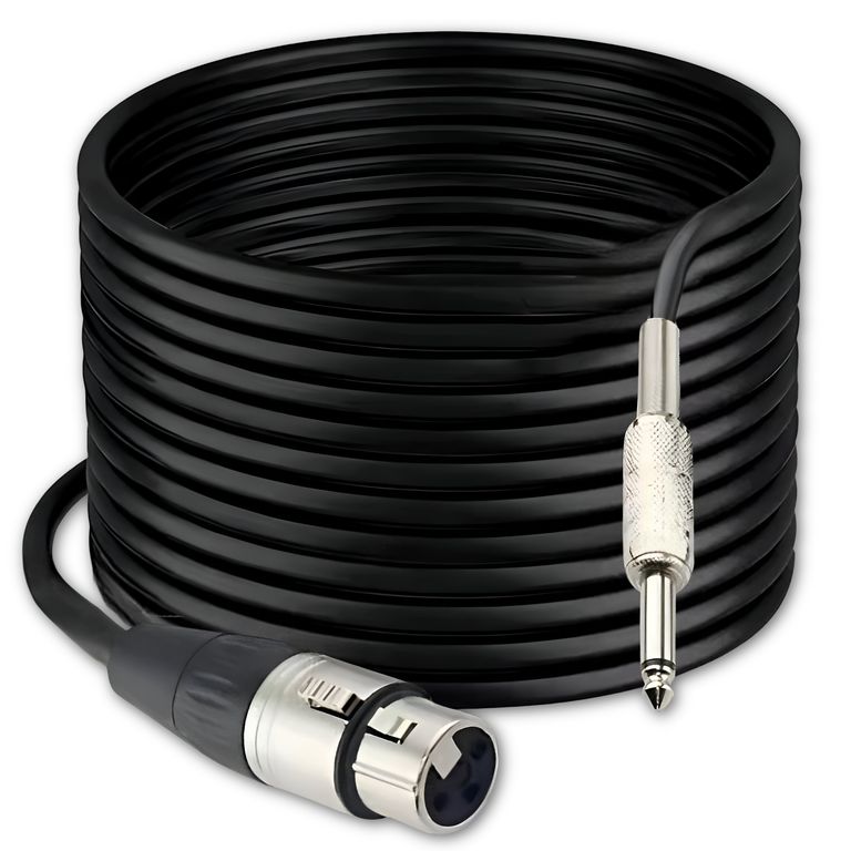 Cable de Audio XLR Hembra a Jack 6,3mm Macho Profesional 10M