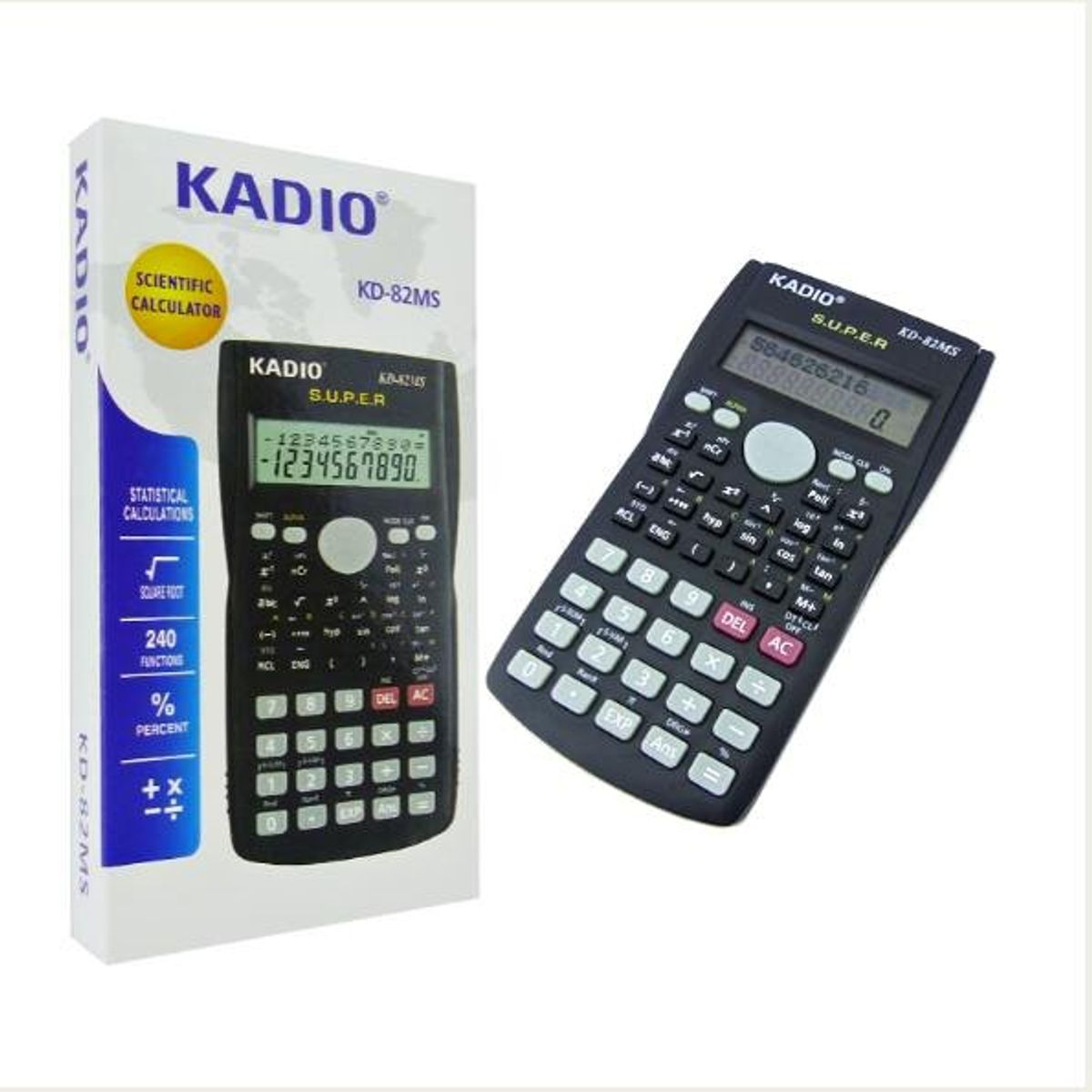 GENERICO - Calculadora Cientifica Kadio 82MS incluye la pila