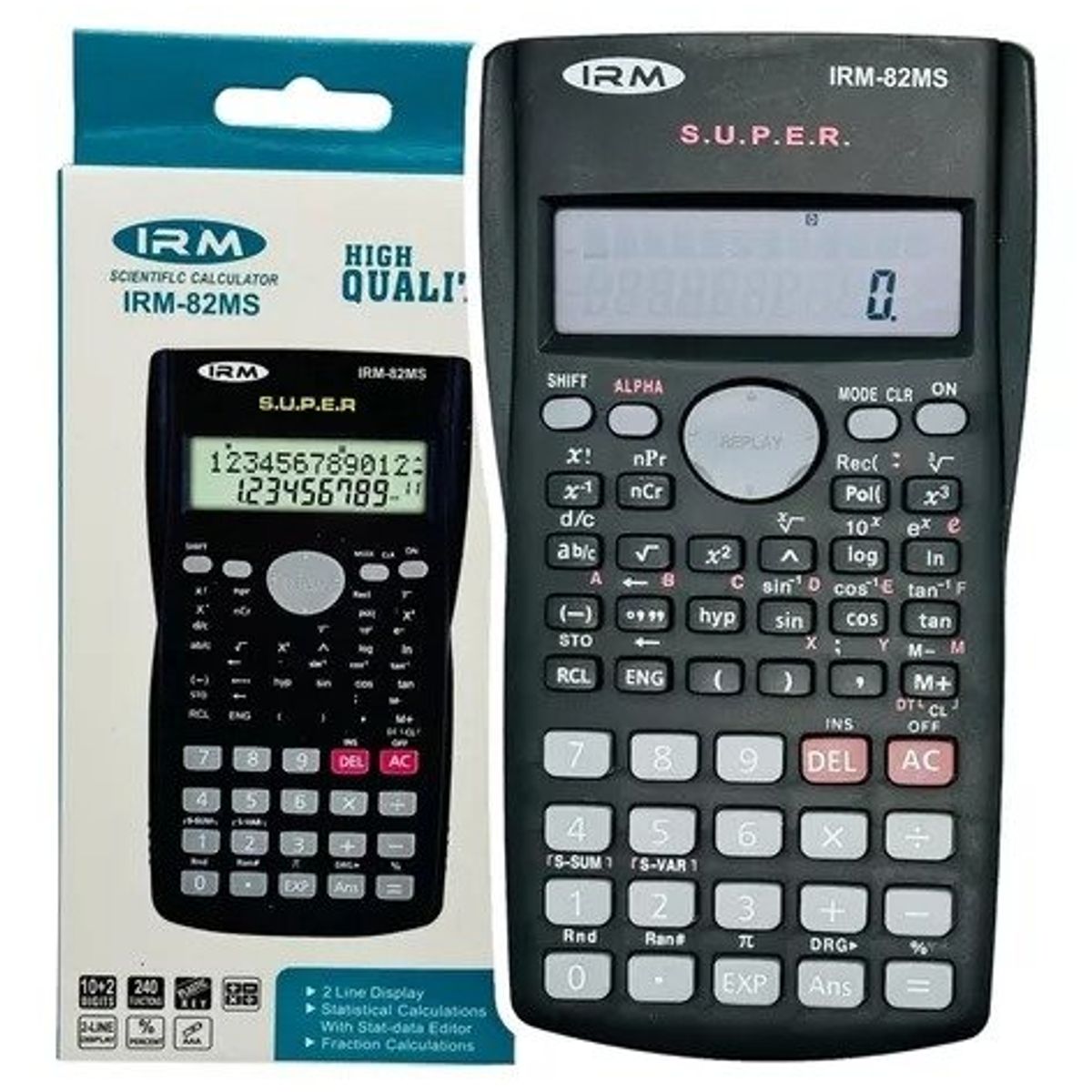 IRM - Calculadora Científica Con Tapa 10 Dígitos + las pilas