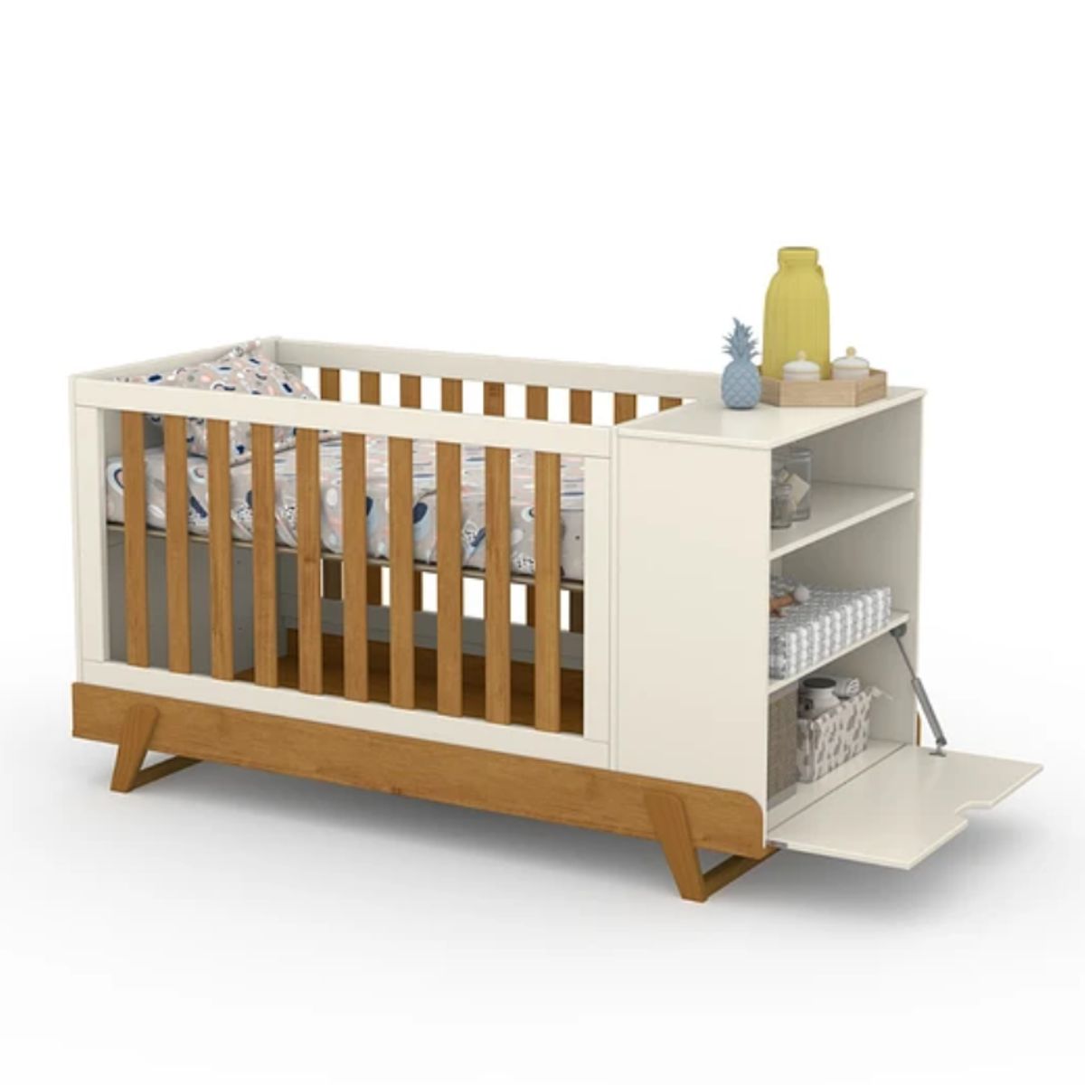 KIDSCOOL - Cuna Multifuncion MielBeige Eco Wood