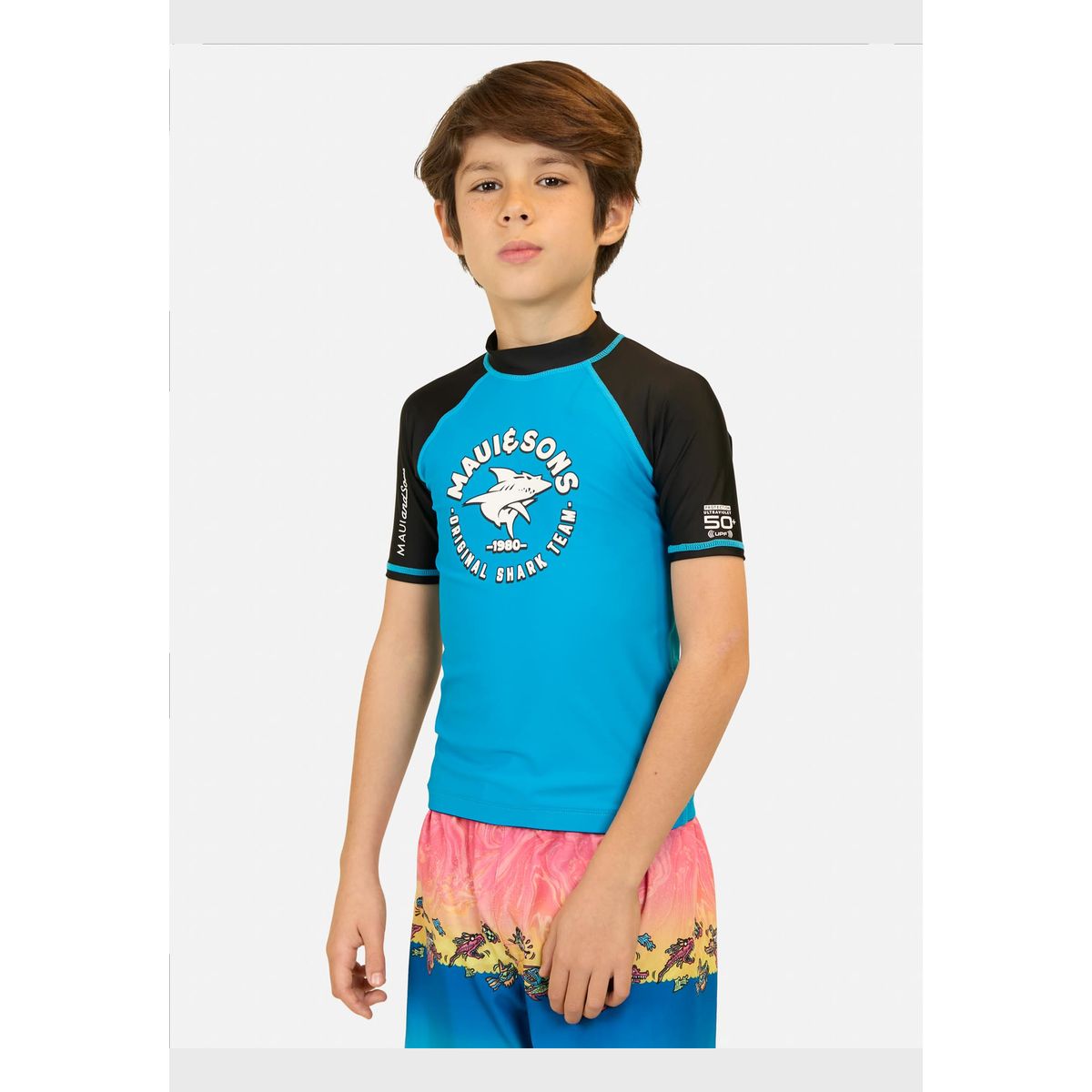 MAUI AND SONS - Polera UVP Parise Azul Niño Maui And Sons