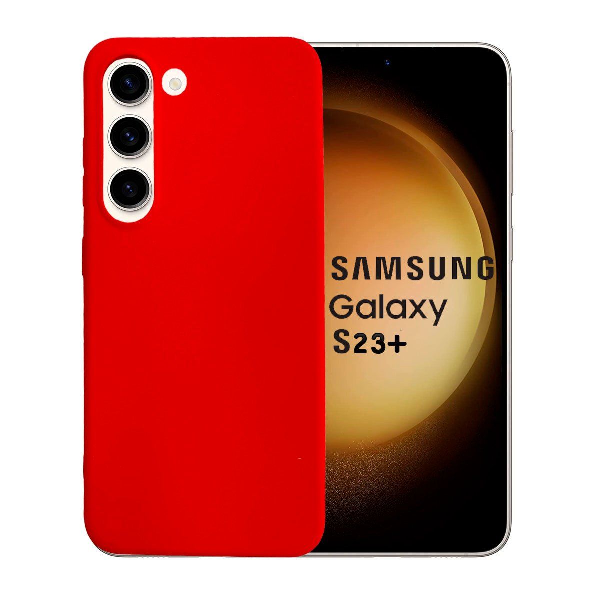 JOIGO - Carcasa Para Samsung S23 Plus Goma Rojo
