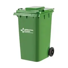 GENERICO - Basurero Contenedor de basura 360 Lts Verde