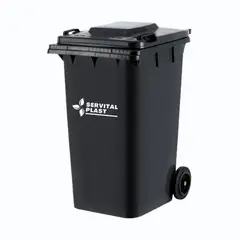 GENERICO - Basurero Contenedor de basura 360 Lts Gris Oscuro