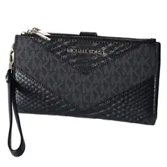 MICHAEL KORS - Billetera Jet Set Travel Double Zip Wristlet - Black
