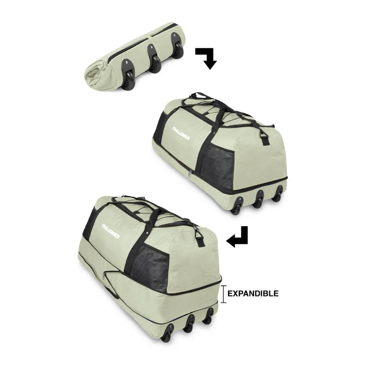 CHALLENGER - Equipaje de Mano con ruedas verde CHALLENGER