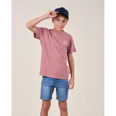 POLEMIC - Polera Vintage Melange manga corta - Polemic Kids