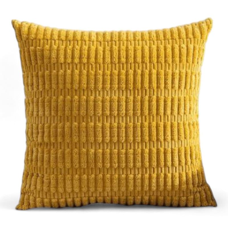 GENERICO - Fundas Para Cojin De Terciopelo Con Textura 45x45cm Amarillo