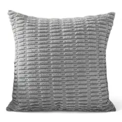 GENERICO - Pack De 2 Fundas De Terciopelo Con Textura Plush 45x45cm Crema