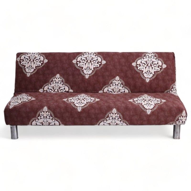 GENERICO - Funda Cubre Futon Elasticada Tela Lisa Estampado
