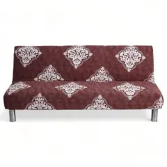 GENERICO - Funda Cubre Futon Elasticada Tela Lisa Estampado
