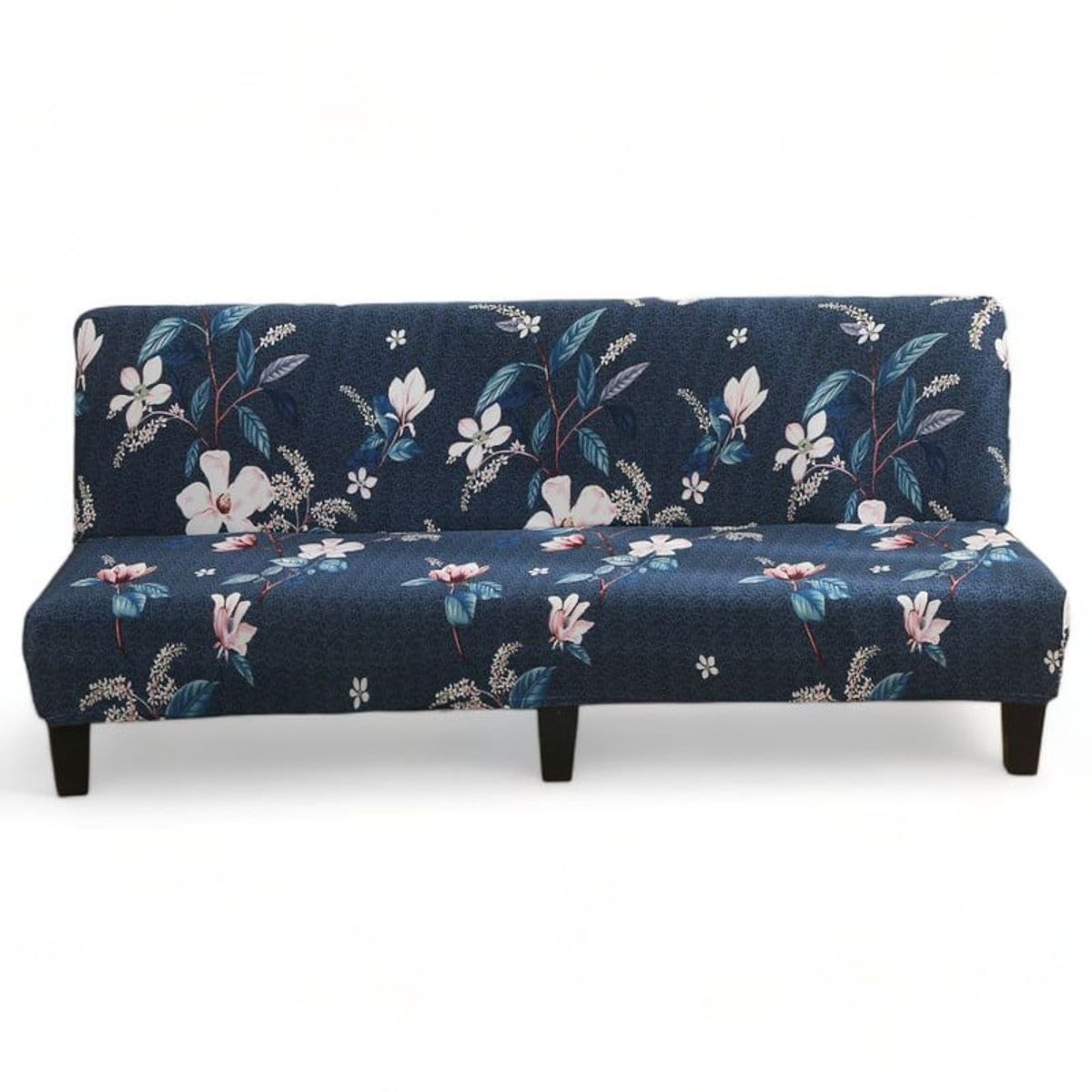 GENERICO - Funda Cubre Futon Elasticada Tela Lisa Estampado