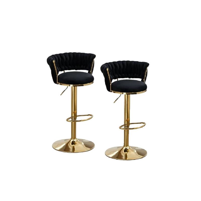 GENERICO - Pack 2 Taburetes Queen Bar Negro