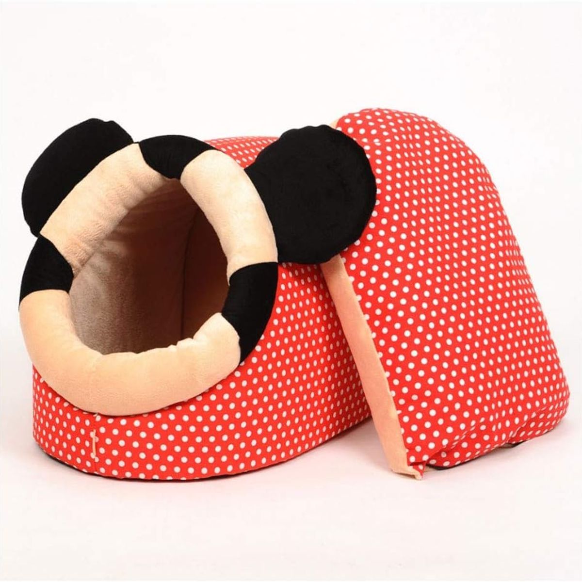 GENERICO - Cama Iglu Roja para Mascotas Cama Gato Perro