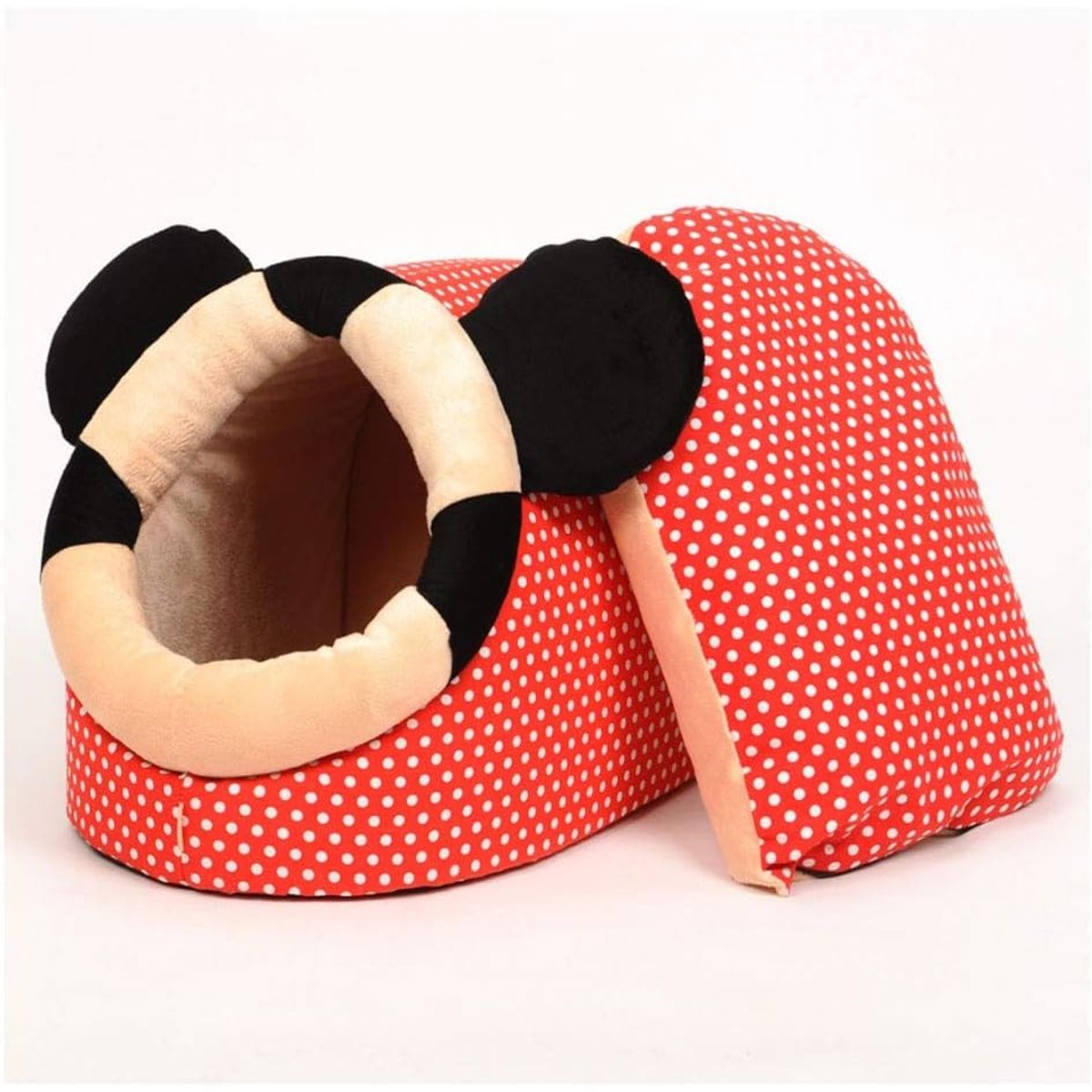 GENERICO - Cama Iglu Roja para Mascotas Cama Gato Perro