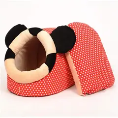 GENERICO - Cama Iglu Roja para Mascotas Cama Gato Perro