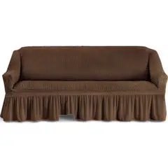 GENERICO - Fundas Cubre Sillón Turca Sofá De 3 Cuerpos Elasticada - Café Oscuro