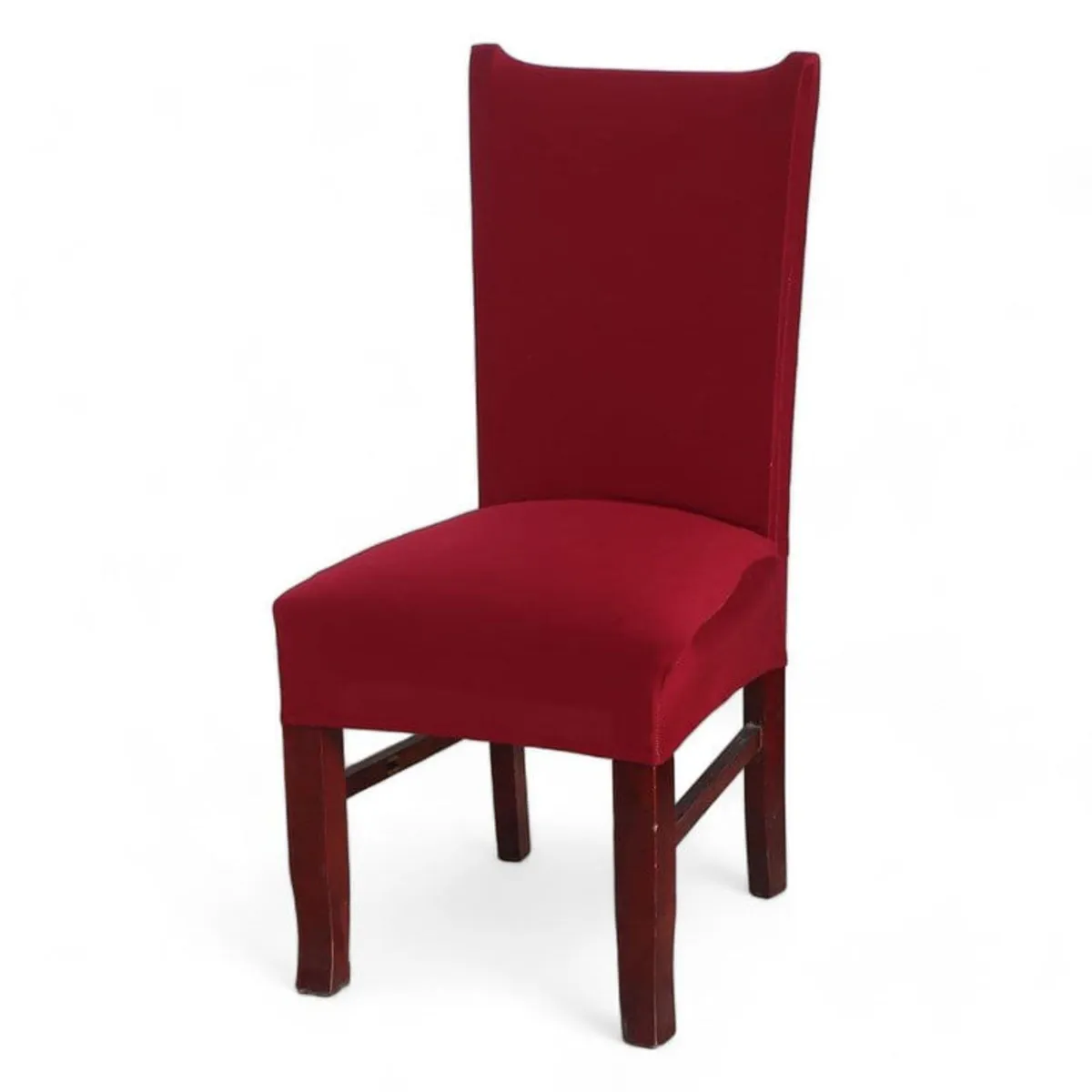 GENERICO - Pack 6 Fundas Sillas Comedor Tela Elastica - Burdeo