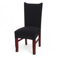 GENERICO - Pack 6 Fundas Sillas Comedor Tela Elastica - Negro