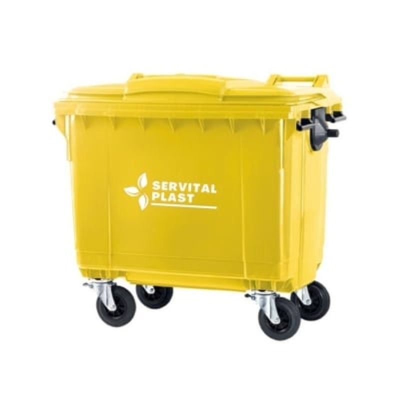 GENERICO - Basurero Contenedor de basura 770 Lts Amarillo