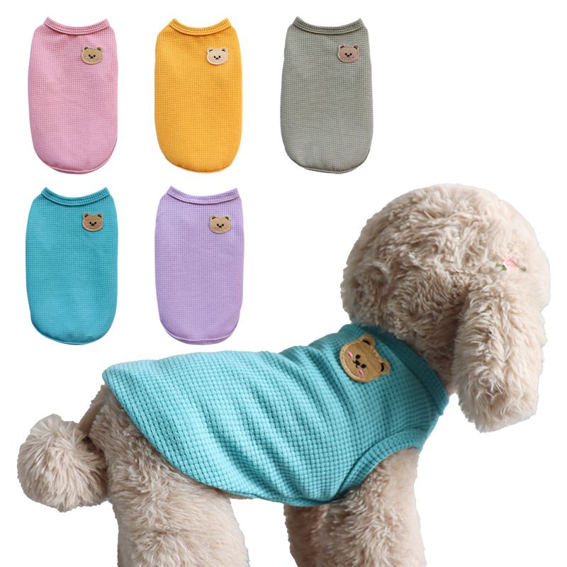 GENERICO - Polera Osito para Mascota Perro color Azul Talla M
