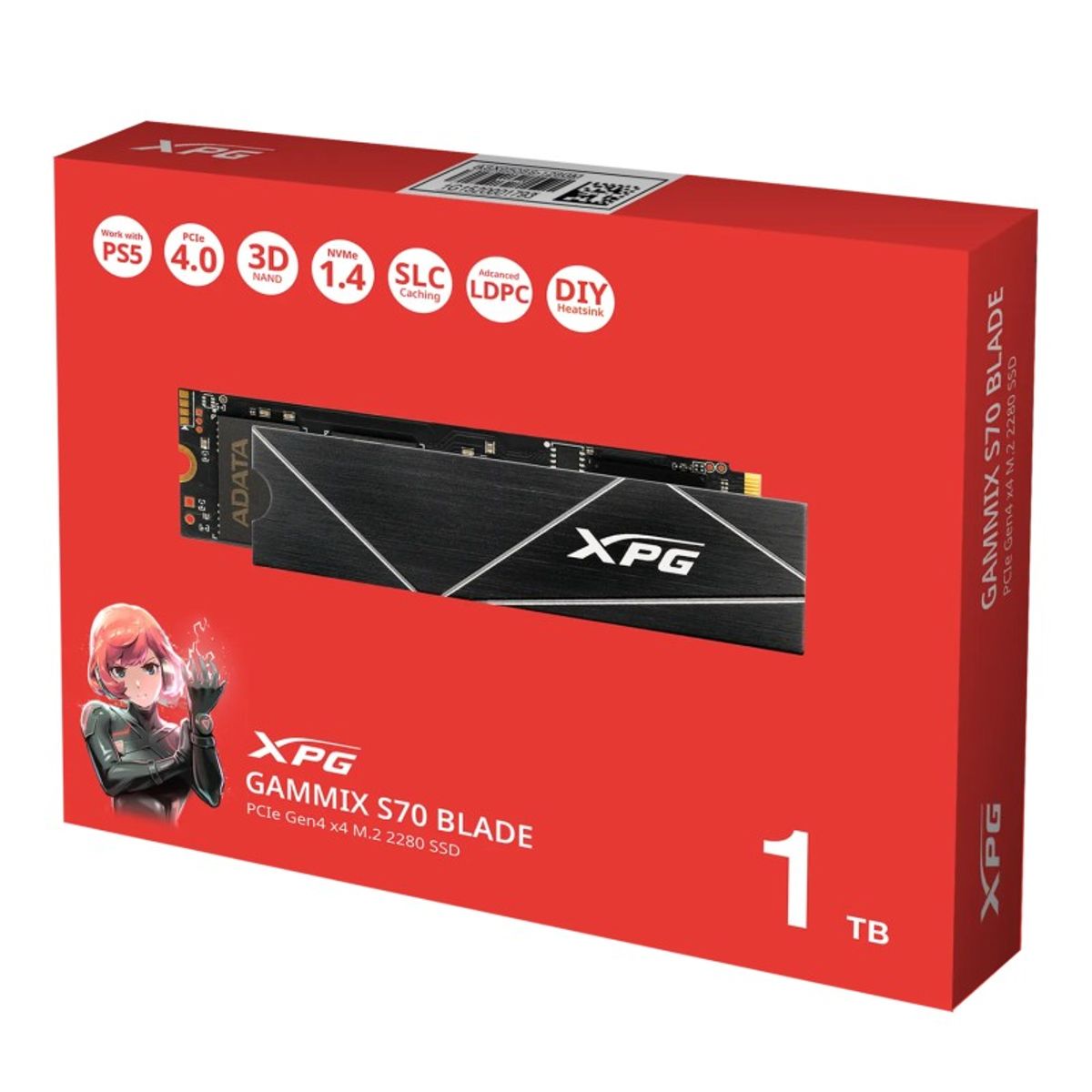 XPG GAMMIX S70 BLADE 1TB AGAMMIXS70B-1T-CS, marca ADATA - Foto Principal