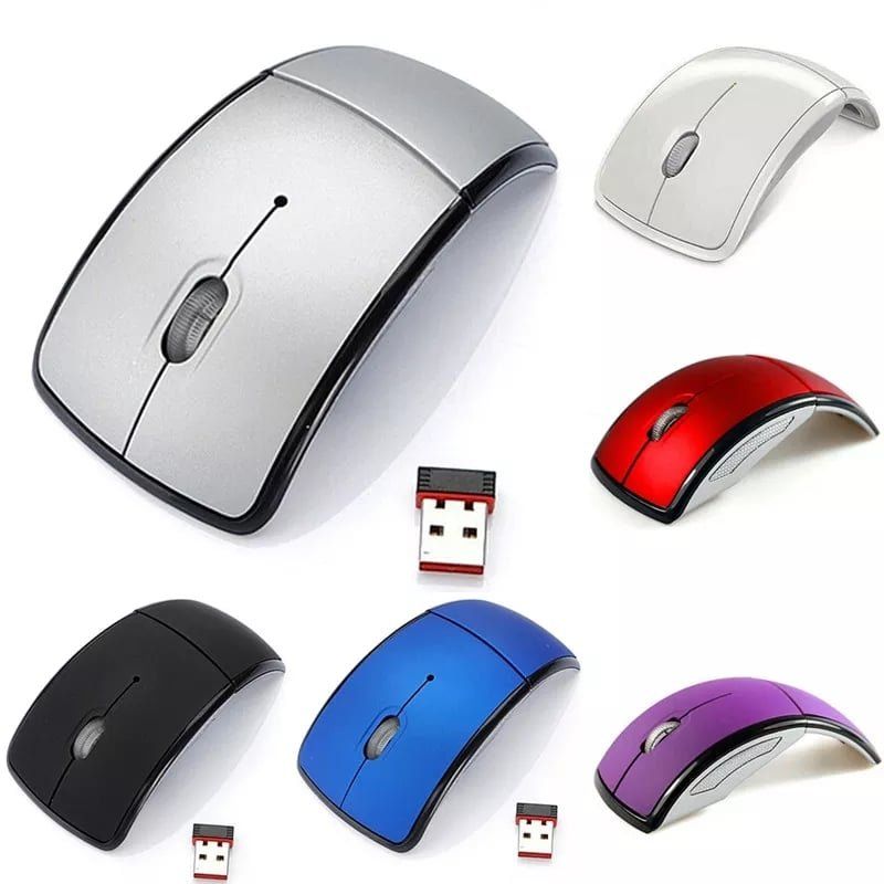 GENERICO - Mouse Inalámbrico plegable 2.4 GHz receptor USB azul marino